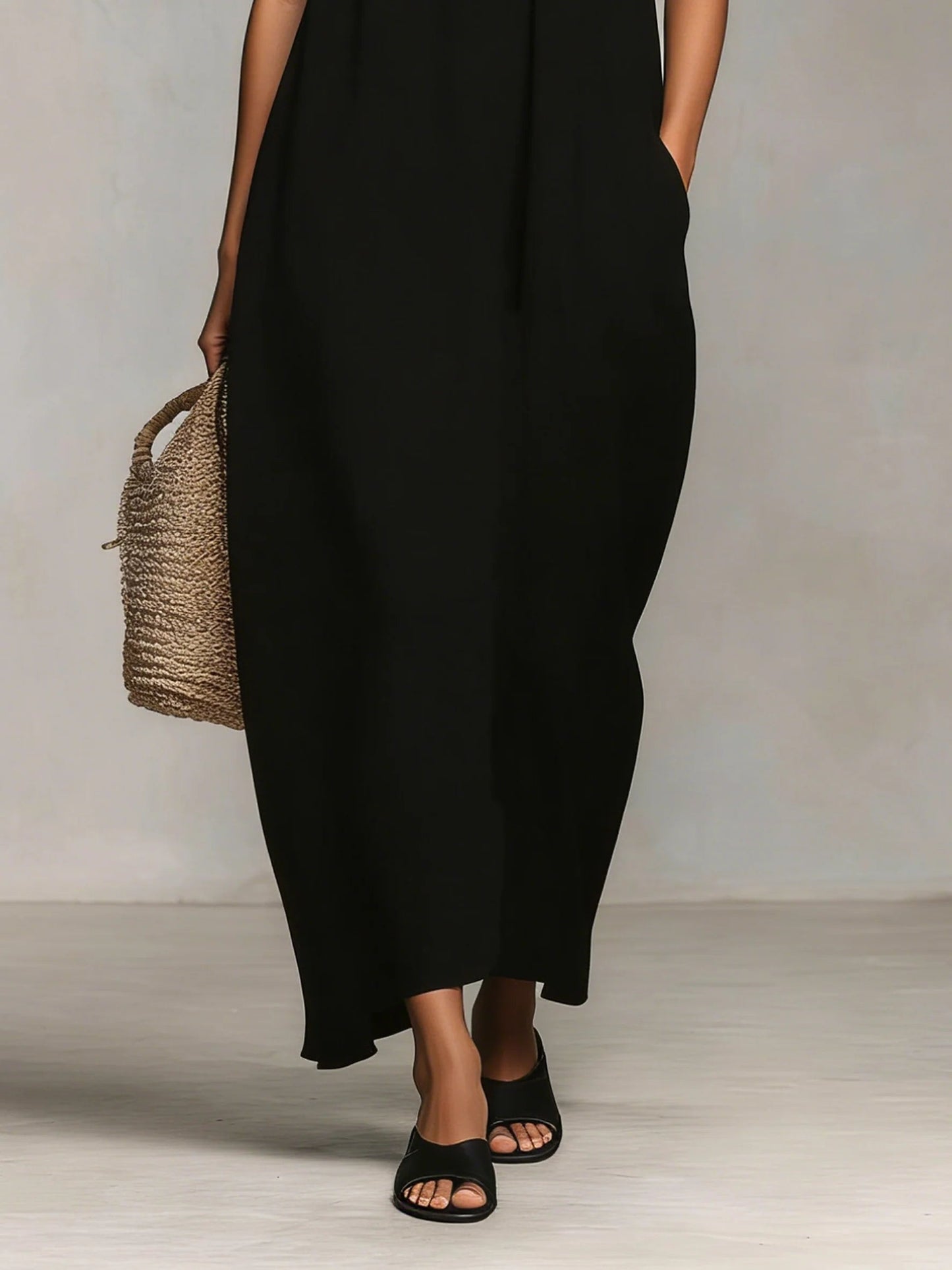 Mirelle | Robe maxi à blocs de couleurs et fines bretelles