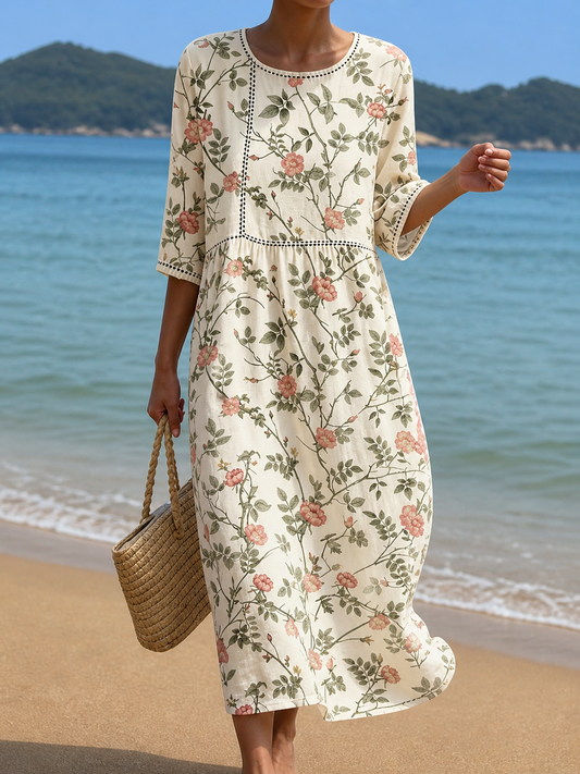 Céliane | Robe Ivoire à l’Herbier Délicat