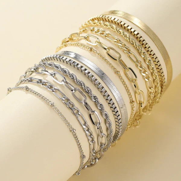 Coffret de 5 Bracelets Dorés