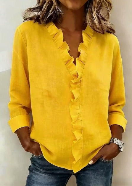 Matilde | Blusa Fruncida con Escote en V