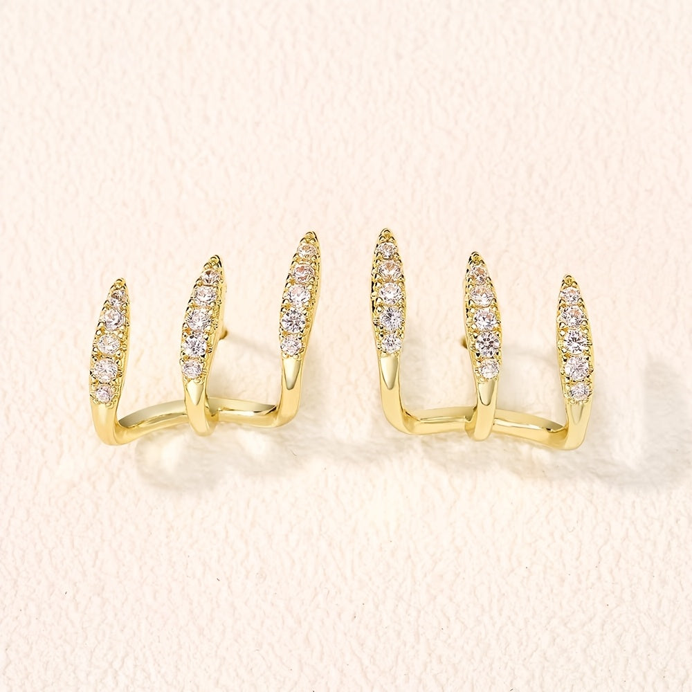 Boucle d'Oreille Triple Élégante