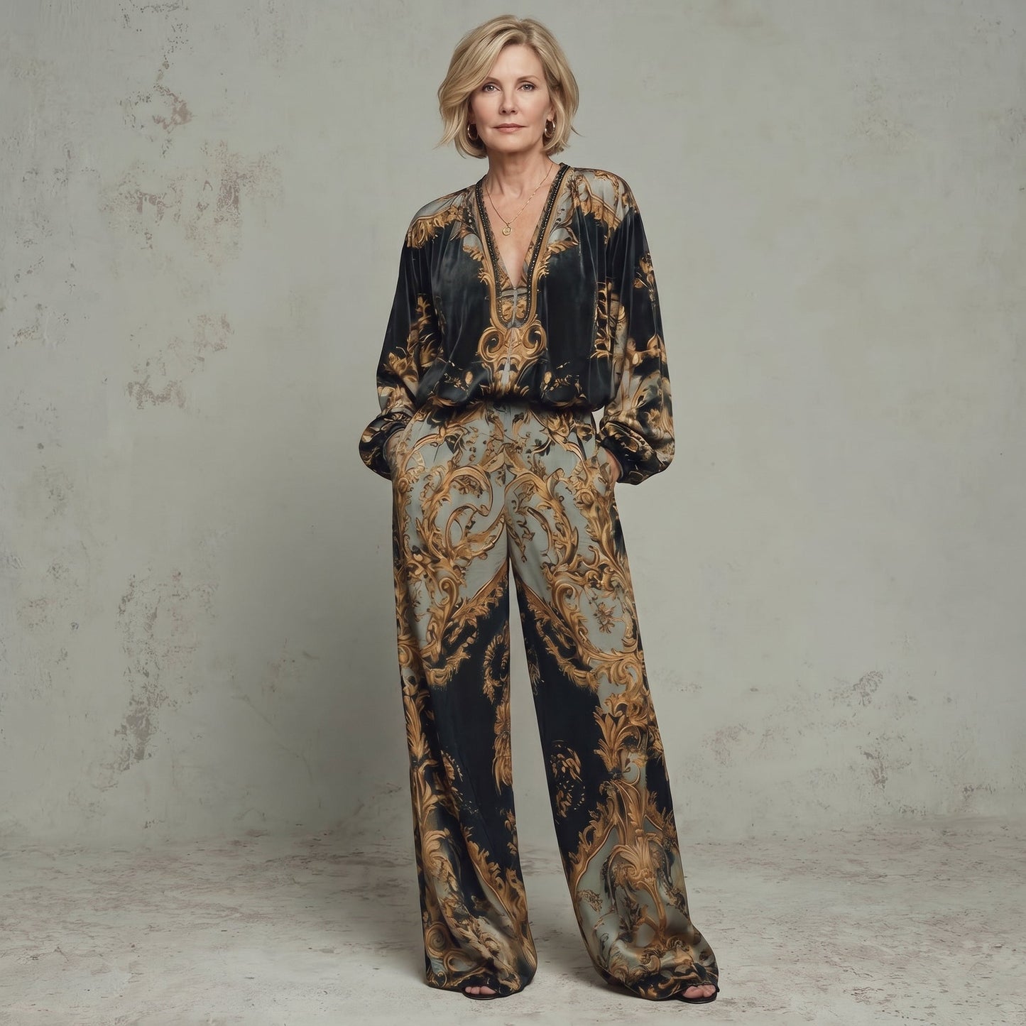 Lorena · Ensemble baroque avec haut à manches longues et pantalon large