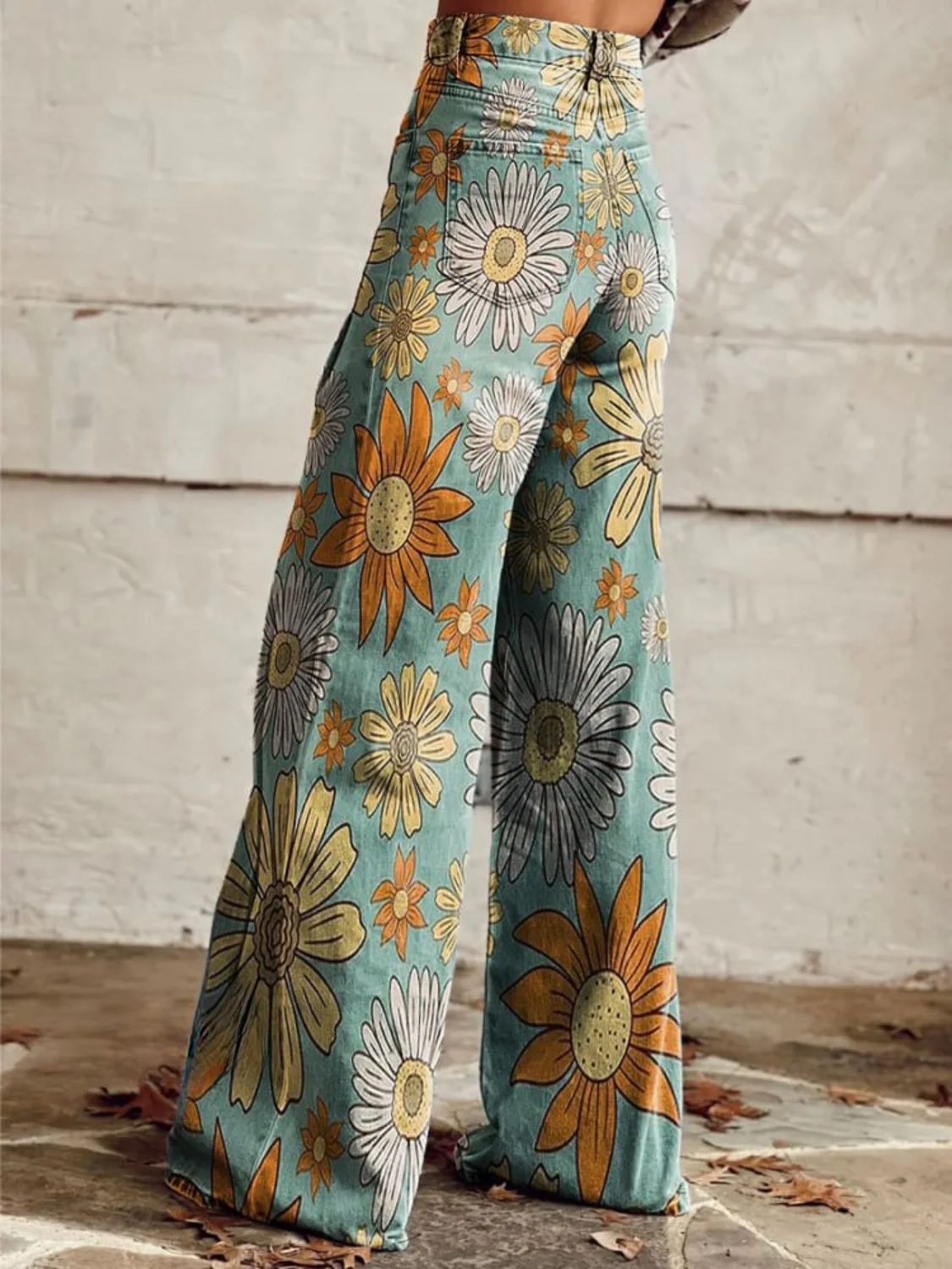 Léna | Pantalon large à fleurs