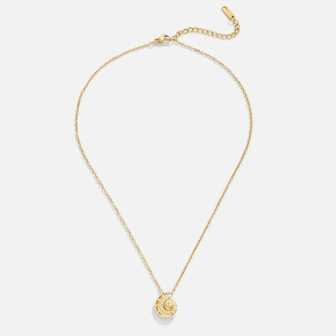 Collier avec Pendentif Coquillage et Cristal