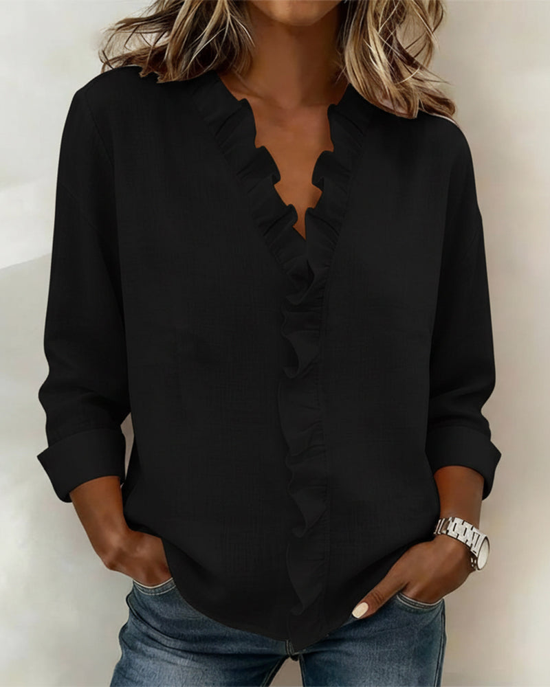 Matilde | Blusa Fruncida con Escote en V