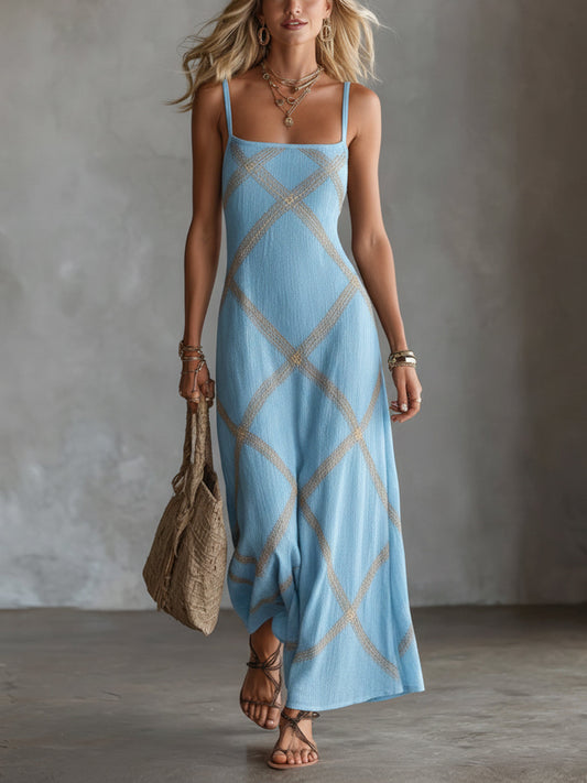 Raik | Robe Géométrique Noir Chameau
