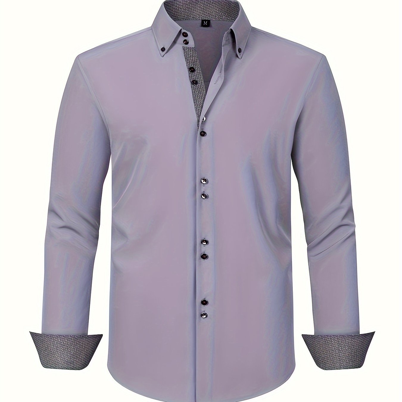CAMISA ELEGANTE LIGERA CON DETALLES CONTRASTADOS