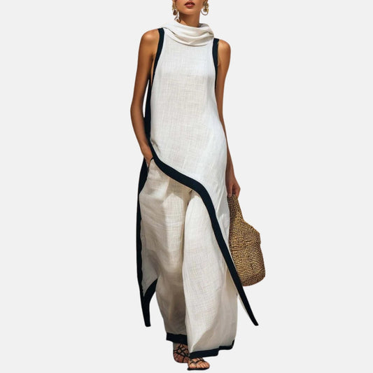 Léonie | Ensemble avec tunique longue et pantalon large