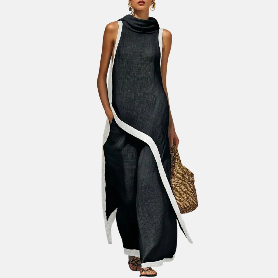 Léonie | Ensemble avec tunique longue et pantalon large