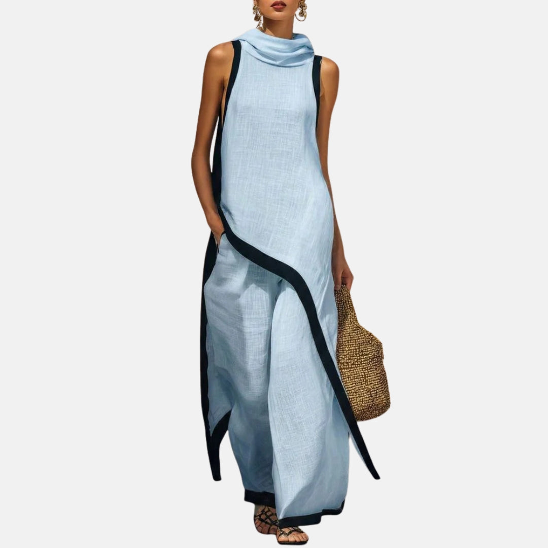 Léonie | Ensemble avec tunique longue et pantalon large