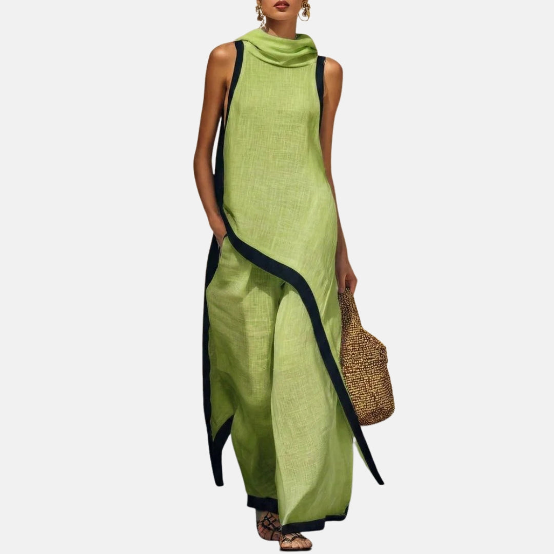 Léonie | Ensemble avec tunique longue et pantalon large