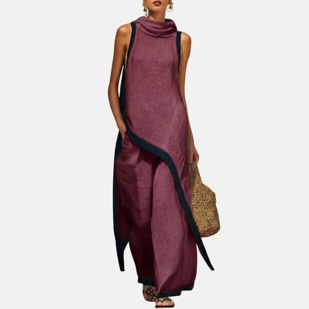 Léonie | Ensemble avec tunique longue et pantalon large