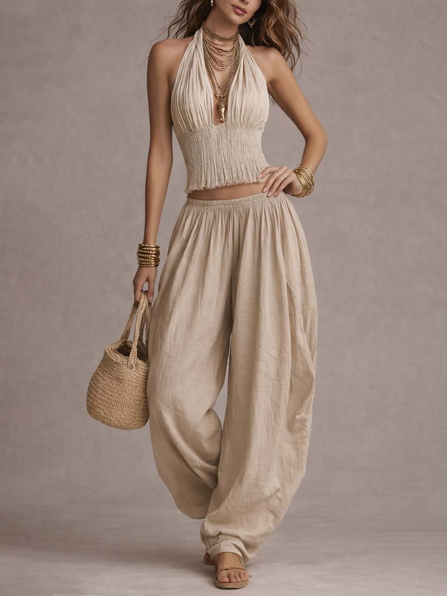 SANDRA · Ensemble deux pièces bohème style sarouel