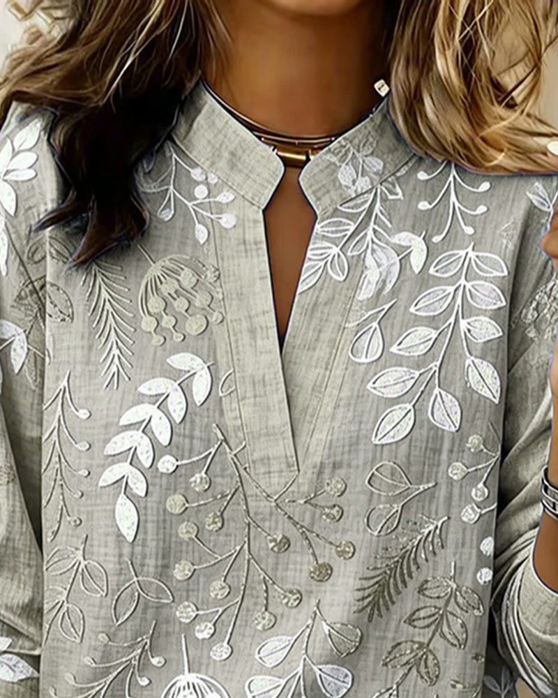 Evelina | Blusa Floral con Cuello Alto