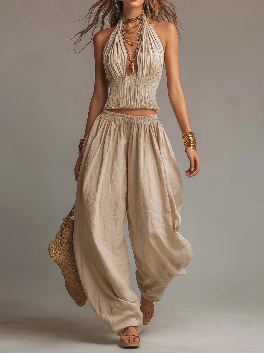 SANDRA · Ensemble deux pièces bohème style sarouel
