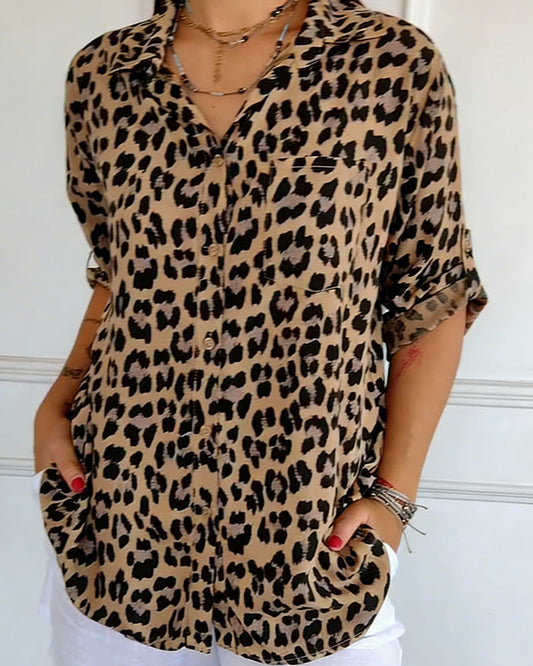 Mirabella | Blusa con Estampado de Leopardo