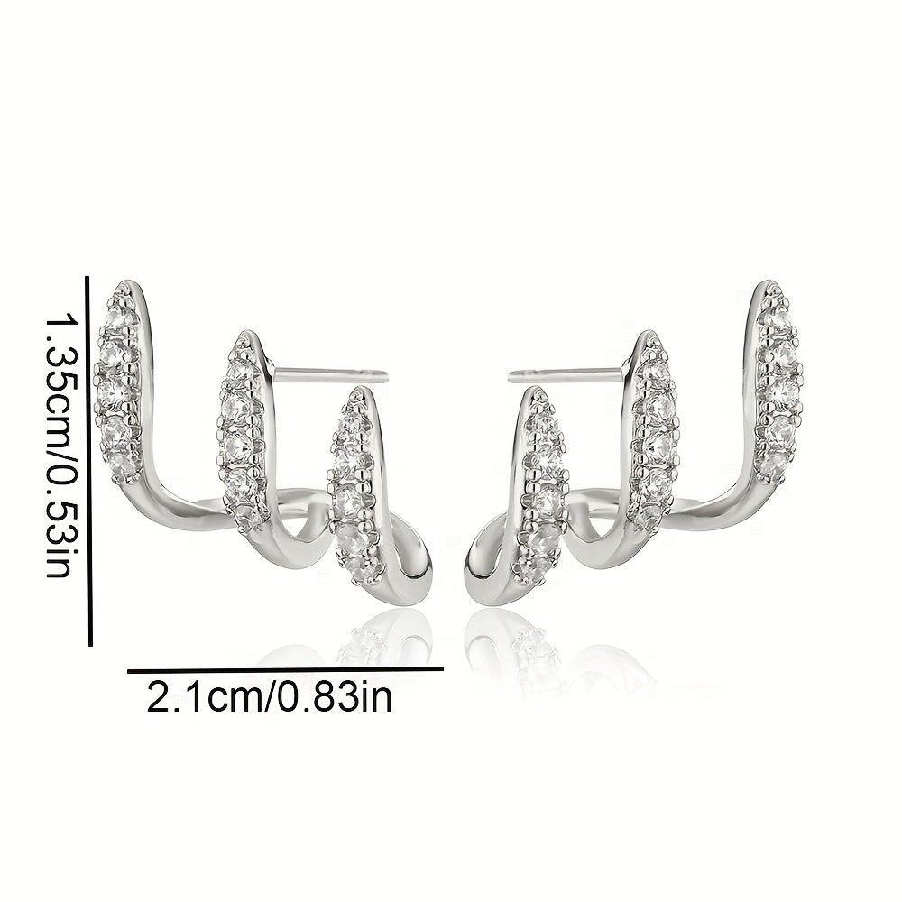 Boucle d'Oreille Triple Élégante