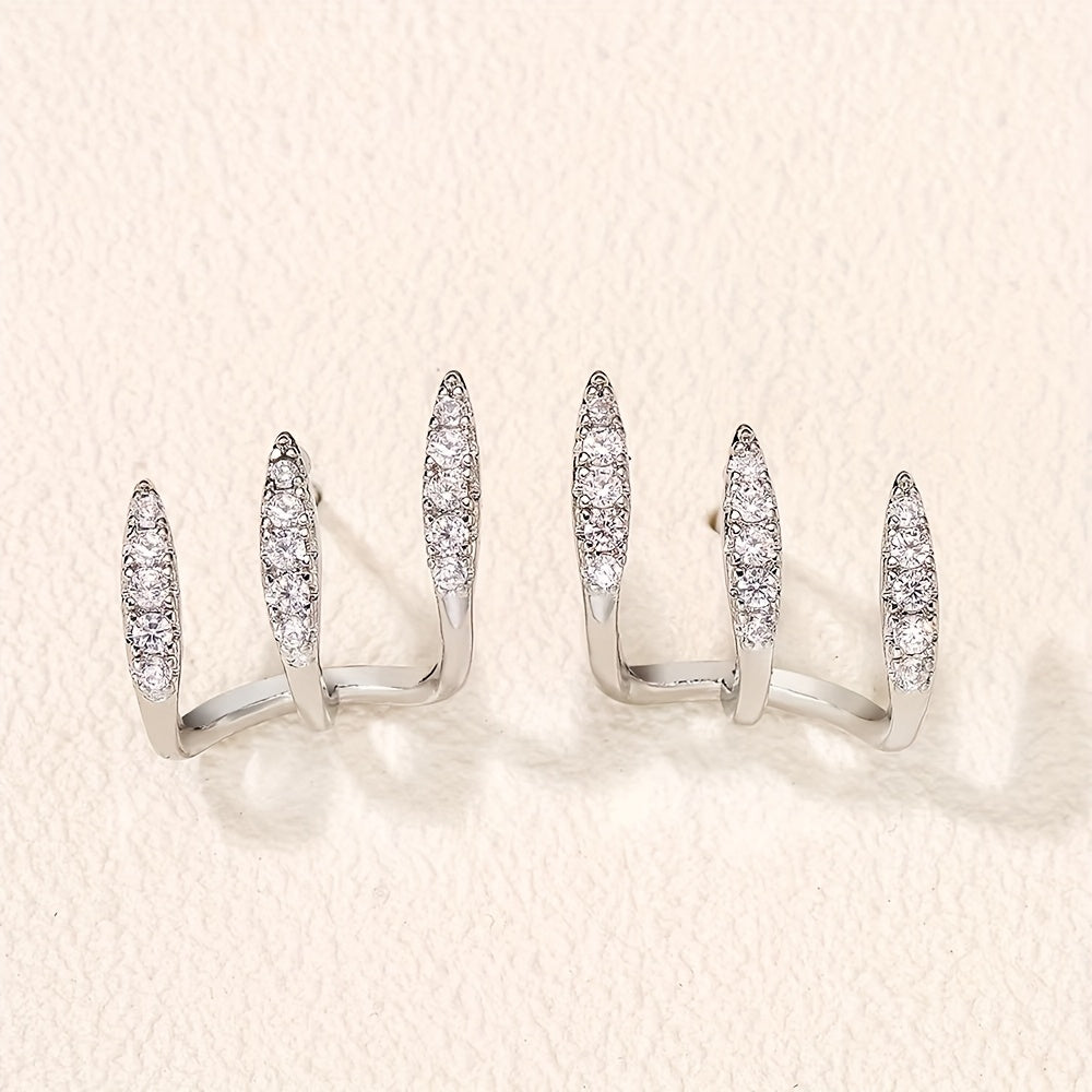 Boucle d'Oreille Triple Élégante