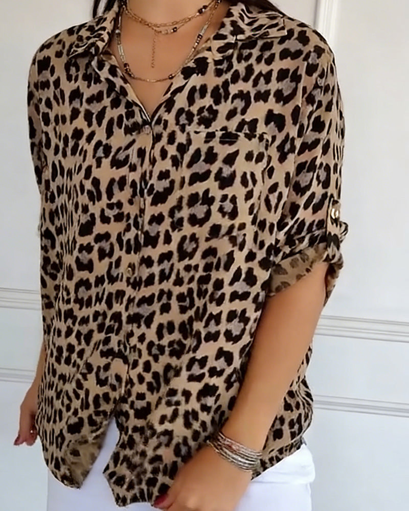Mirabella | Blusa con Estampado de Leopardo