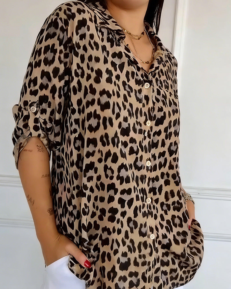 Mirabella | Blusa con Estampado de Leopardo