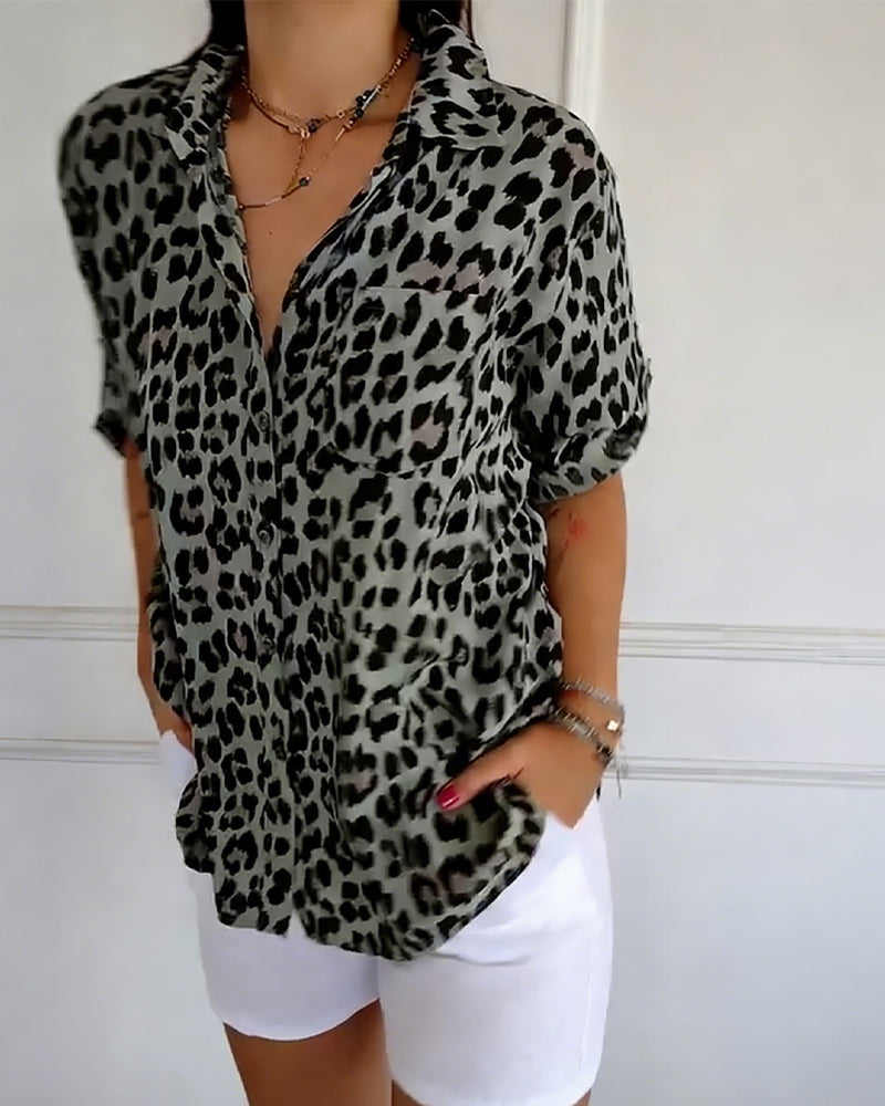 Mirabella | Blusa con Estampado de Leopardo