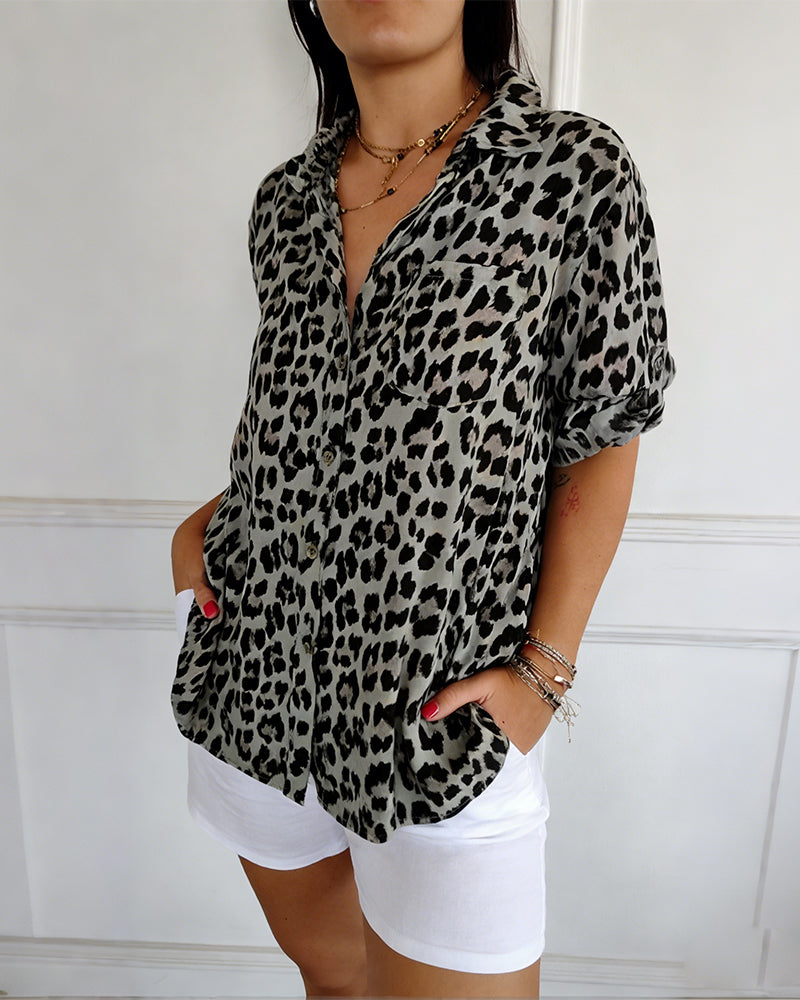 Mirabella | Blusa con Estampado de Leopardo