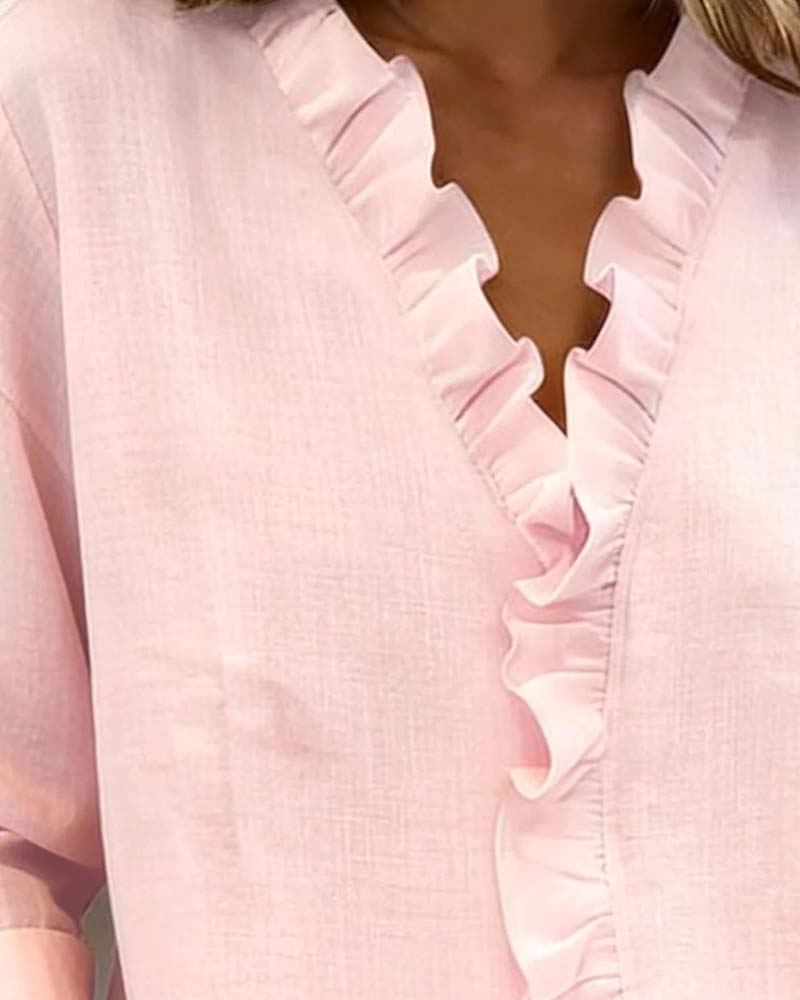 Matilde | Blusa Fruncida con Escote en V