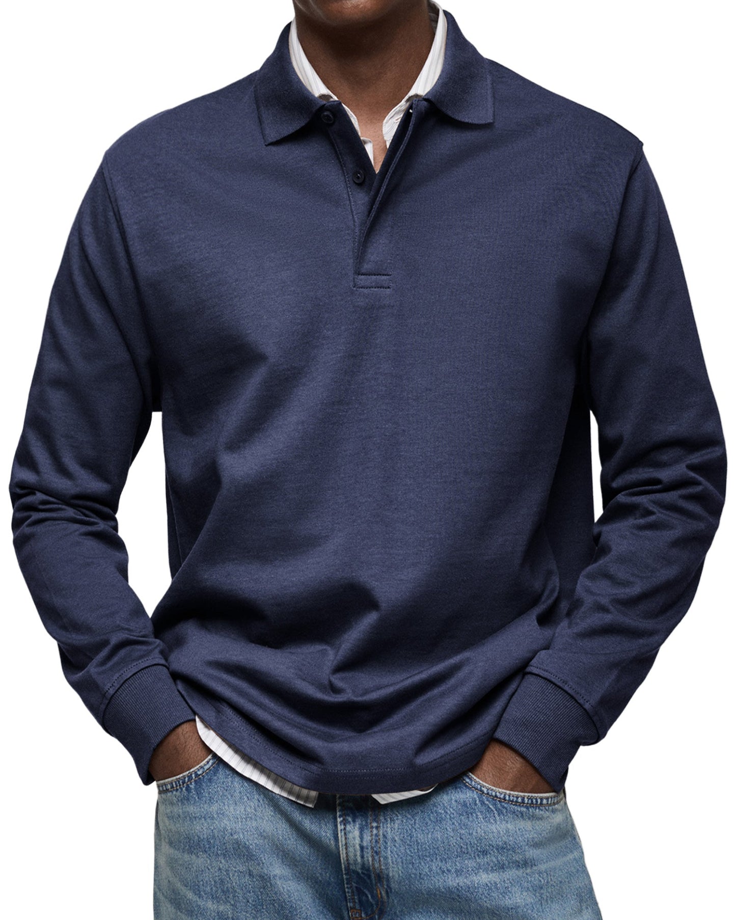 POLO DE LUJO DE MANGA LARGA