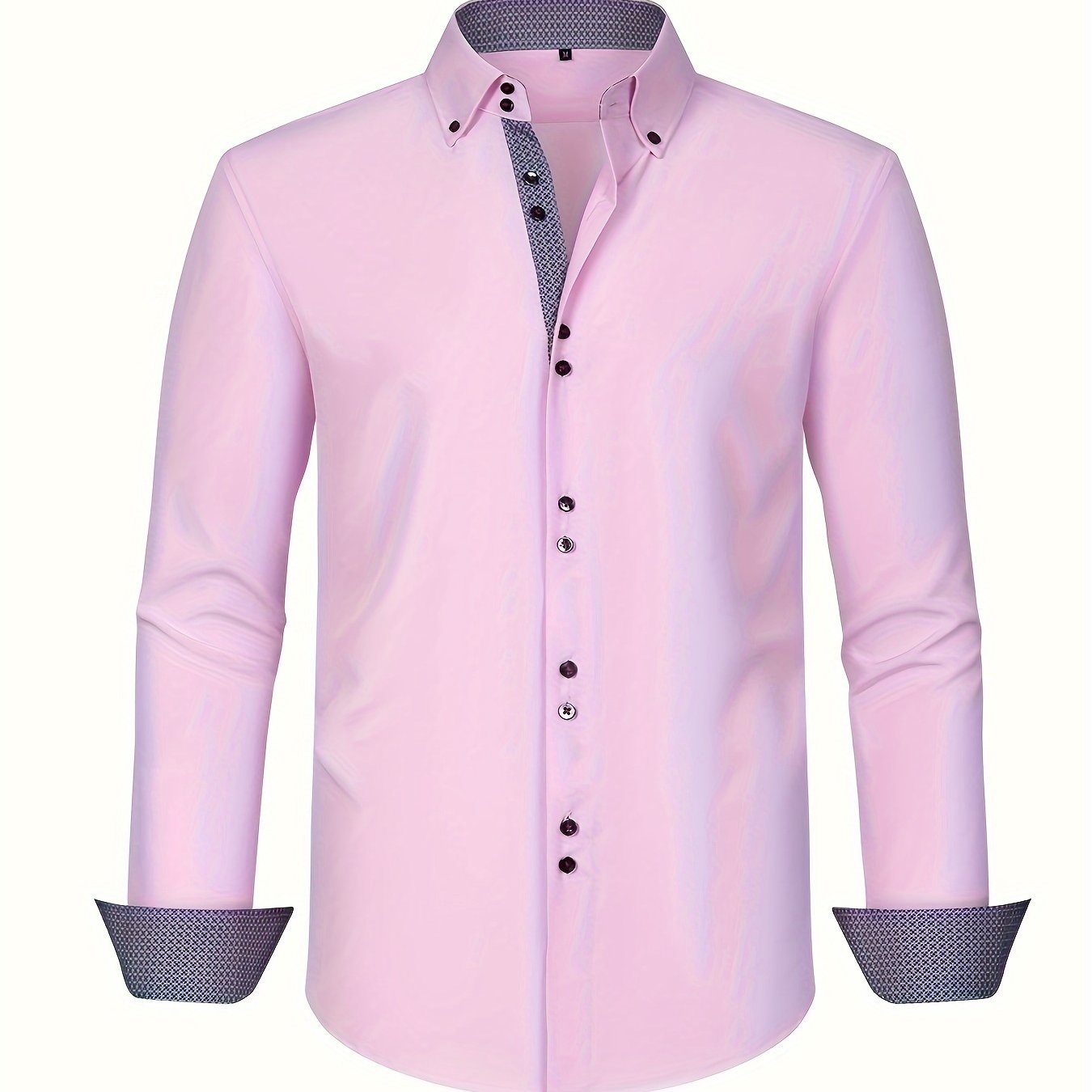 CAMISA ELEGANTE LIGERA CON DETALLES CONTRASTADOS