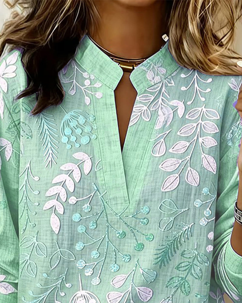 Evelina | Blusa Floral con Cuello Alto