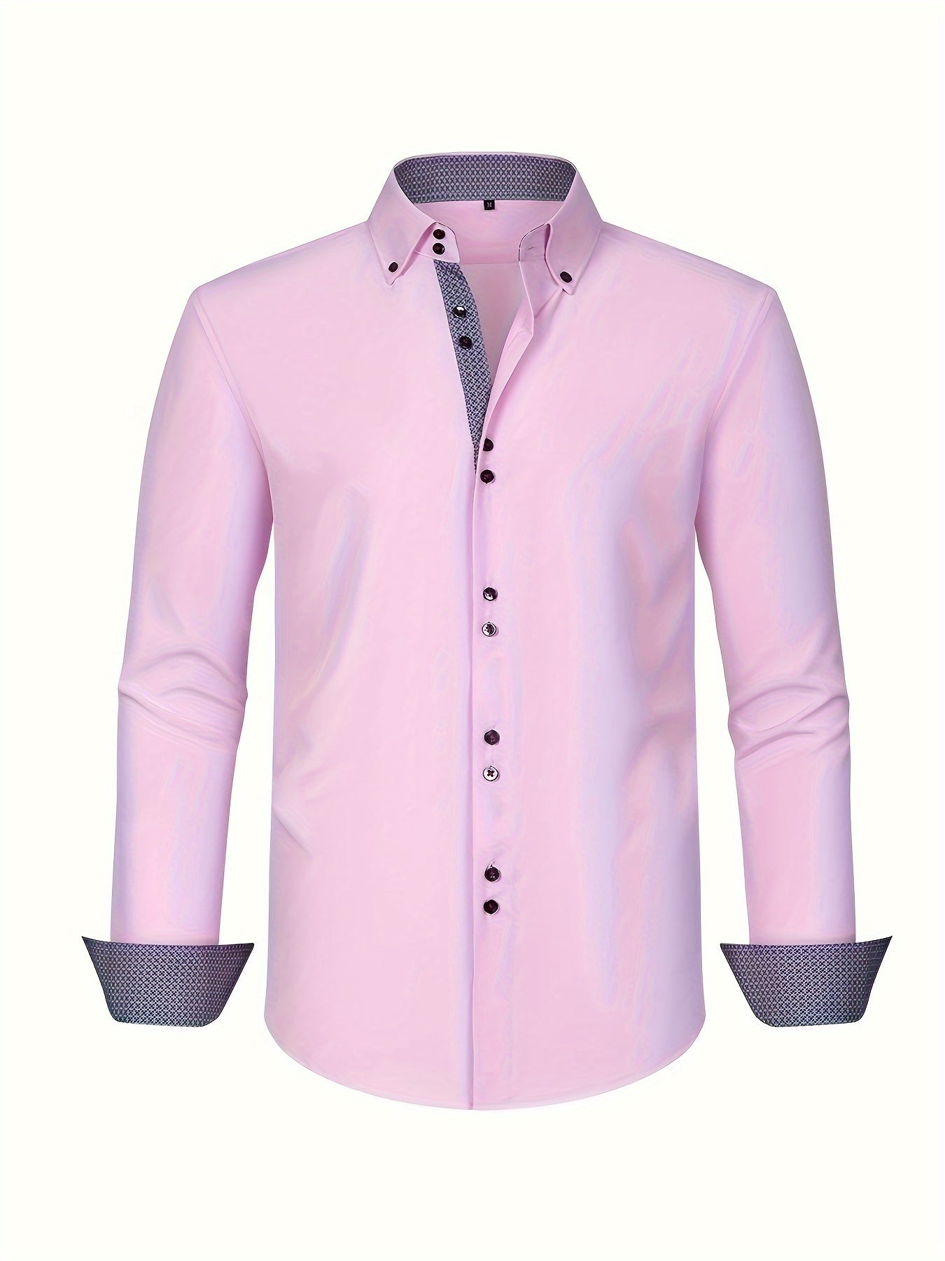 CAMISA ELEGANTE LIGERA CON DETALLES CONTRASTADOS