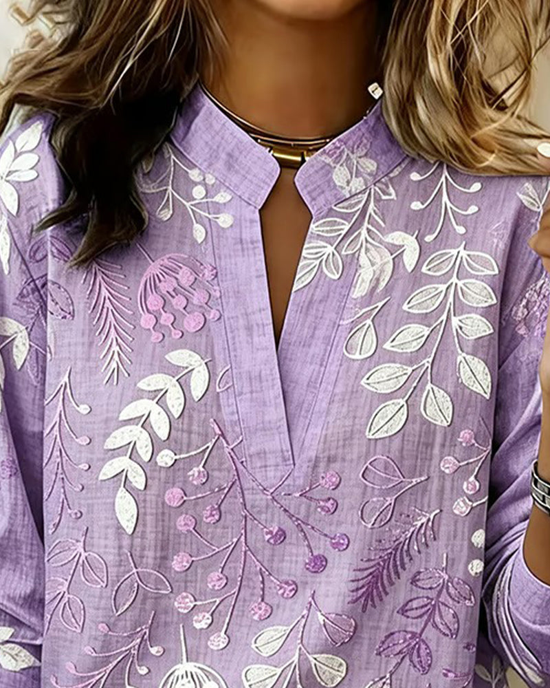 Evelina | Blusa Floral con Cuello Alto