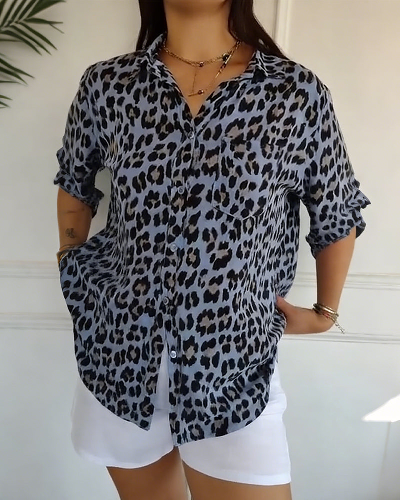 Mirabella | Blusa con Estampado de Leopardo