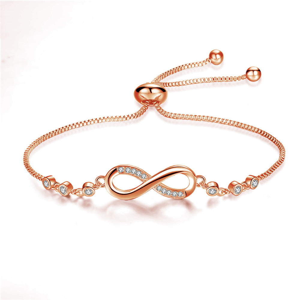 Bracelet Chic Ajustable Infini Or Rose