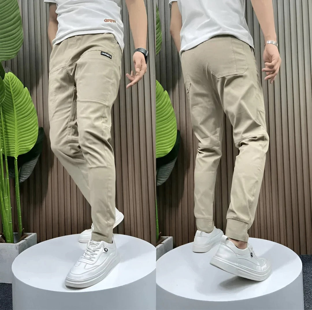 LAURENT MONACO | PANTALÓN CARGO ELÁSTICO PARA HOMBRE PREMIUM