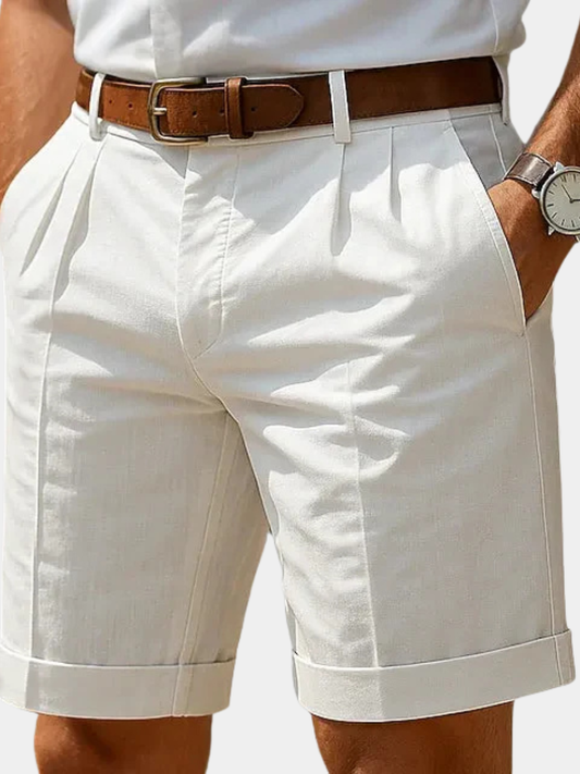 PANTALÓN CORTO DE VERANO PLISADO PARA HOMBRE