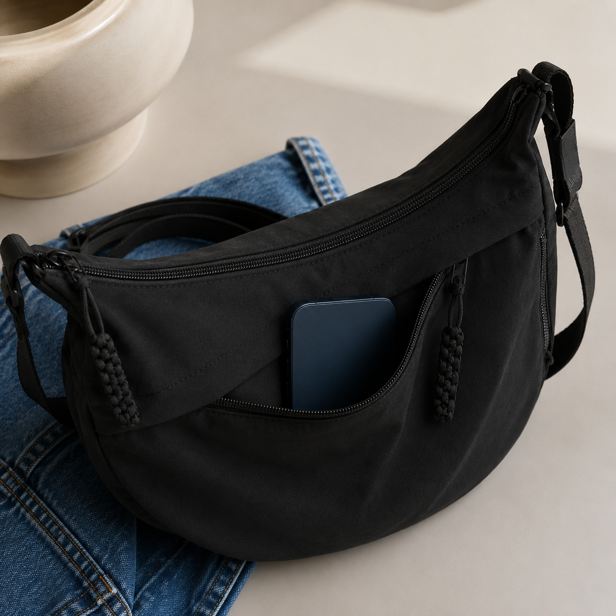 Aria | Sac à Bandoulière Noir