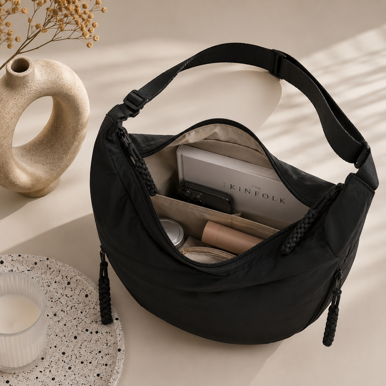 Aria | Sac à Bandoulière Noir