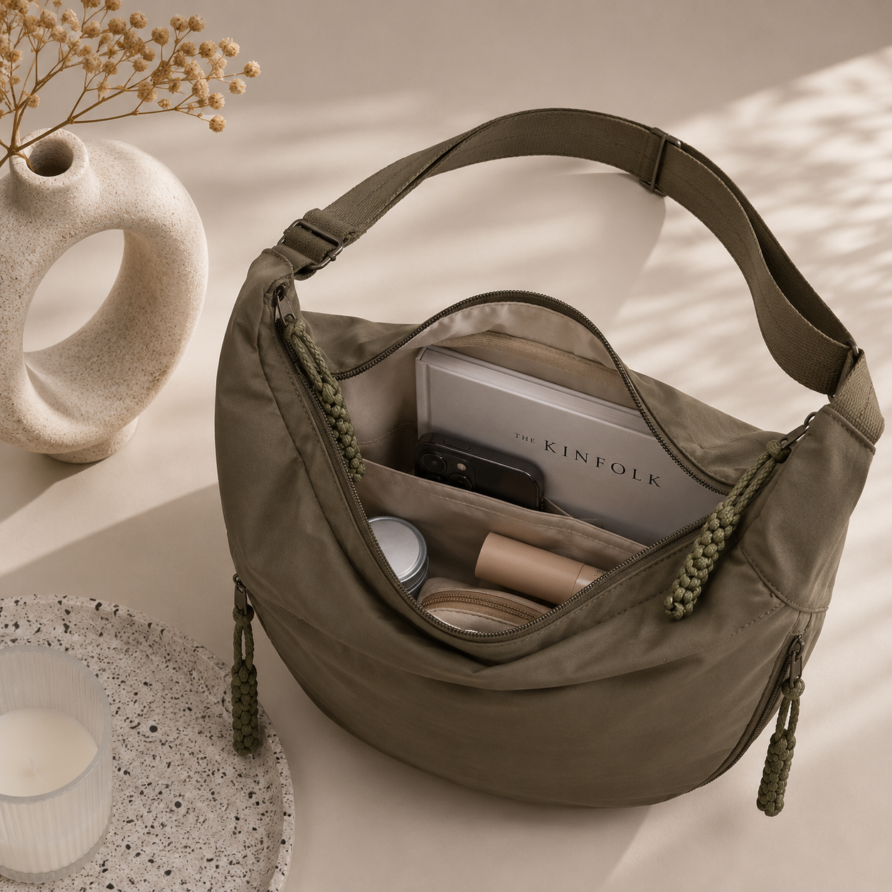 Agata | Sac à Bandoulière Vert Olive
