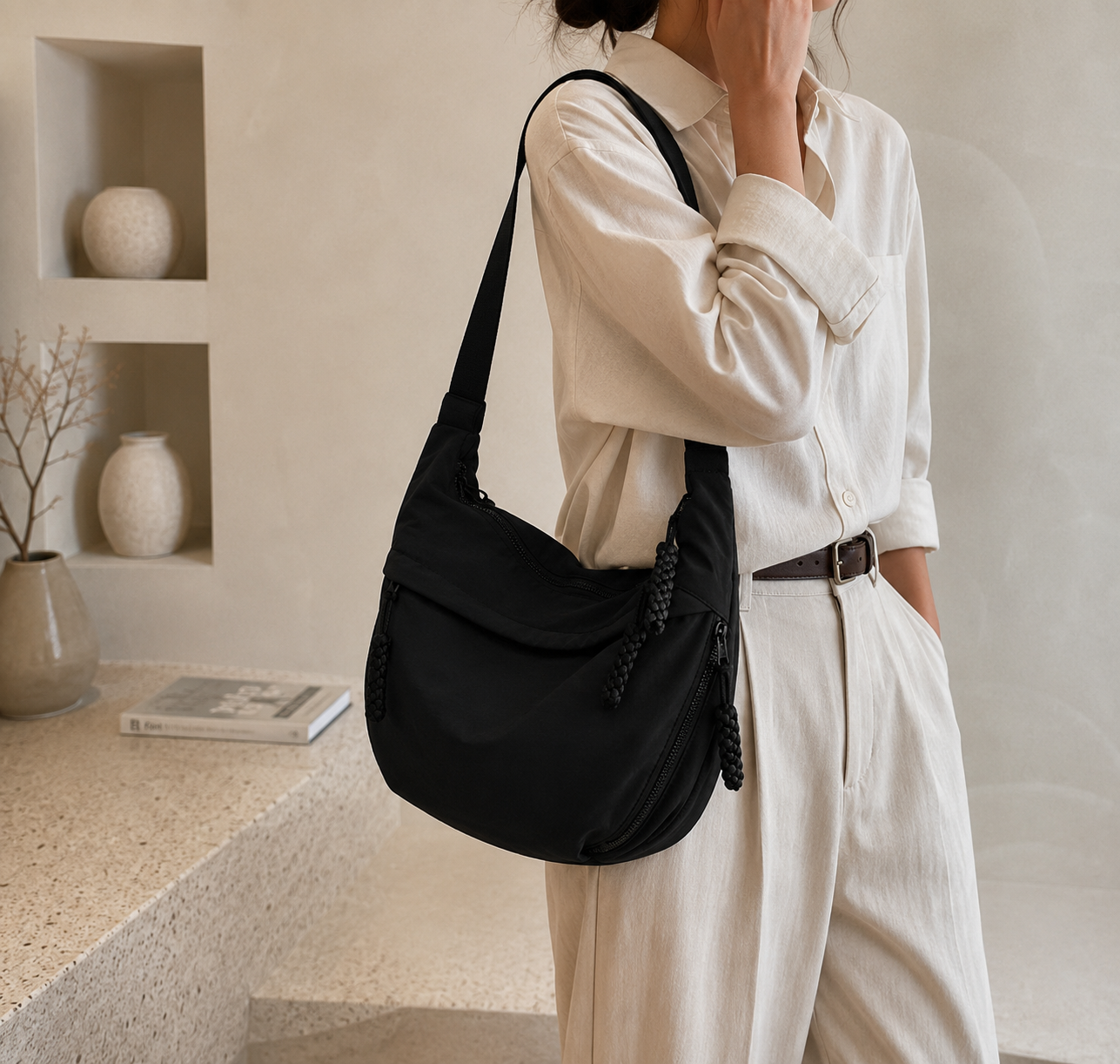 Aria | Sac à Bandoulière Noir