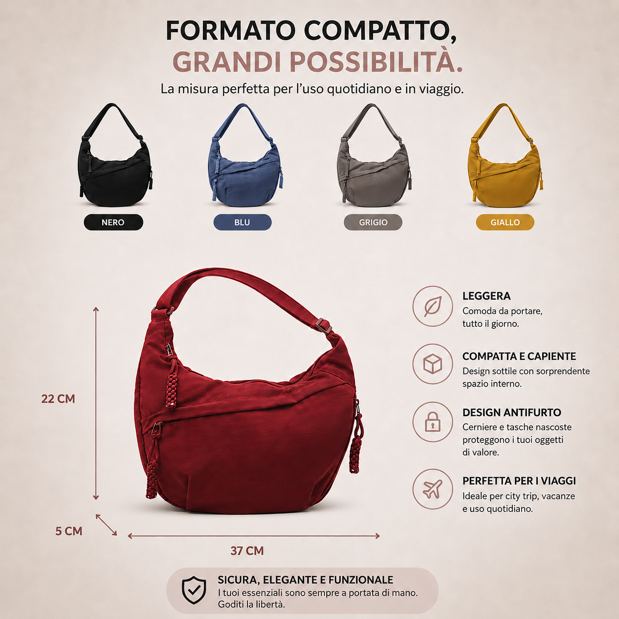 Margherita | Borsa a Spalla Arancione