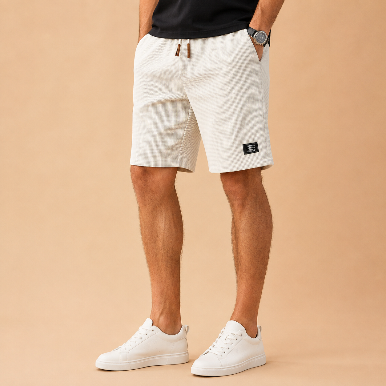 SHORT CAPRI GAUFRÉ