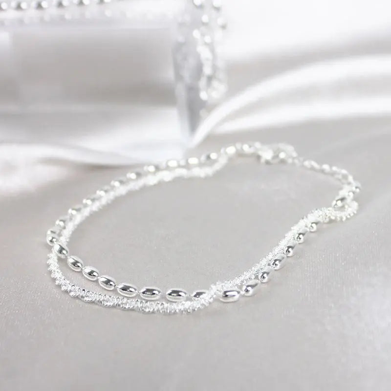 Coffret de Bracelets Argentés avec Zircon