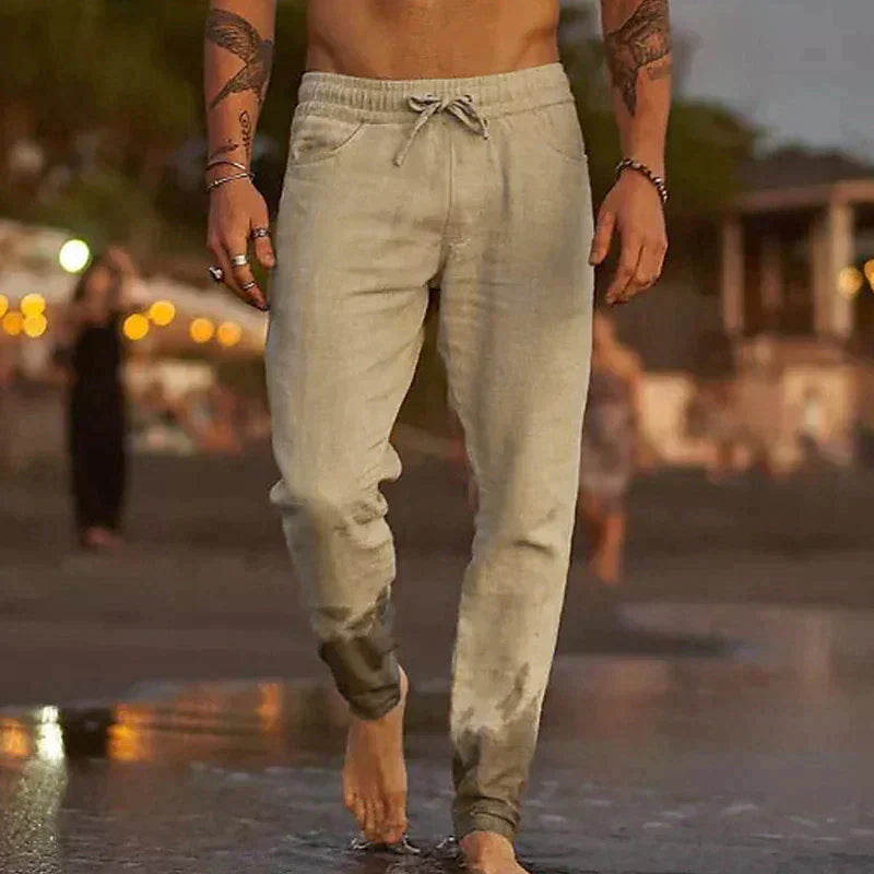 PANTALONES DE PLAYA EN LINO