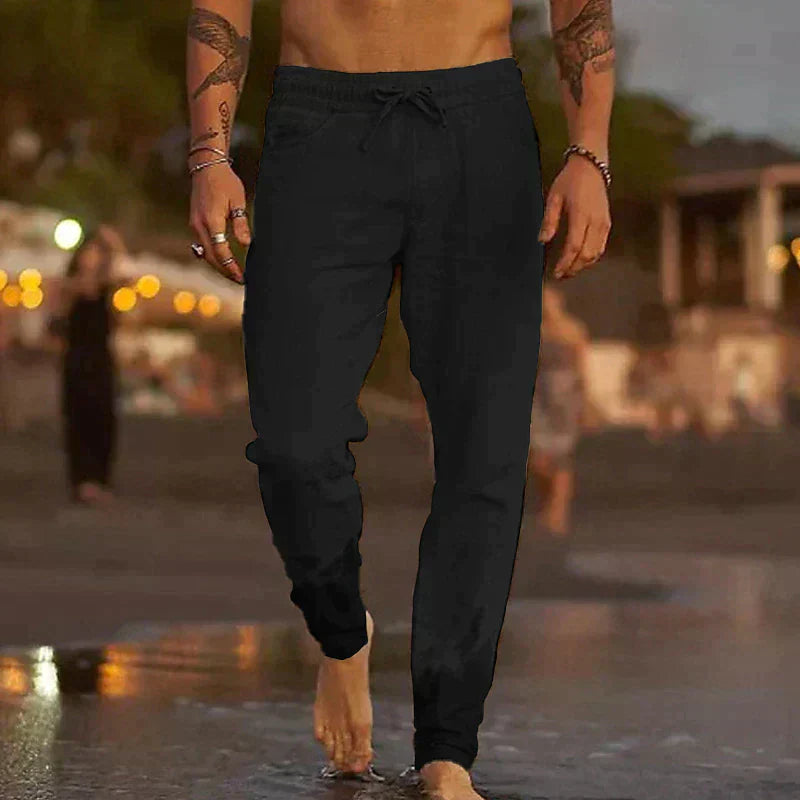 PANTALONES DE PLAYA EN LINO