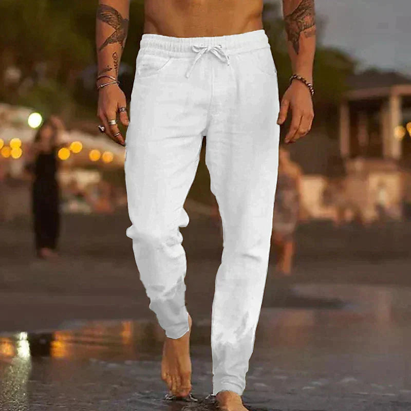 PANTALONES DE PLAYA EN LINO