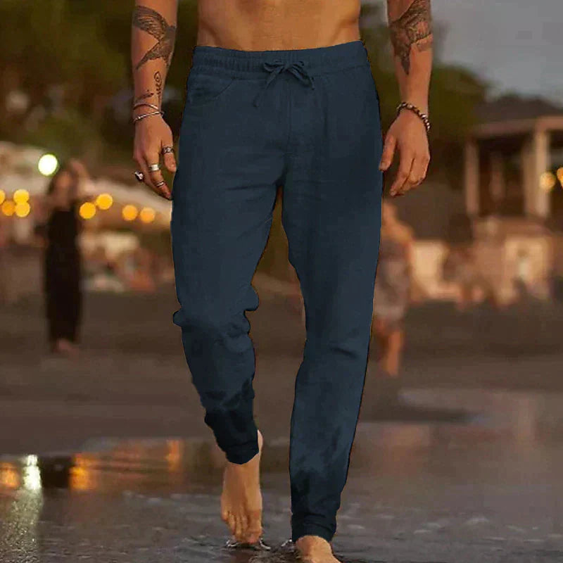 PANTALONES DE PLAYA EN LINO
