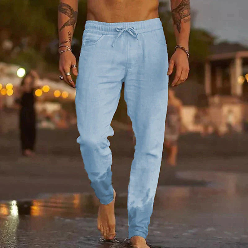 PANTALONES DE PLAYA EN LINO