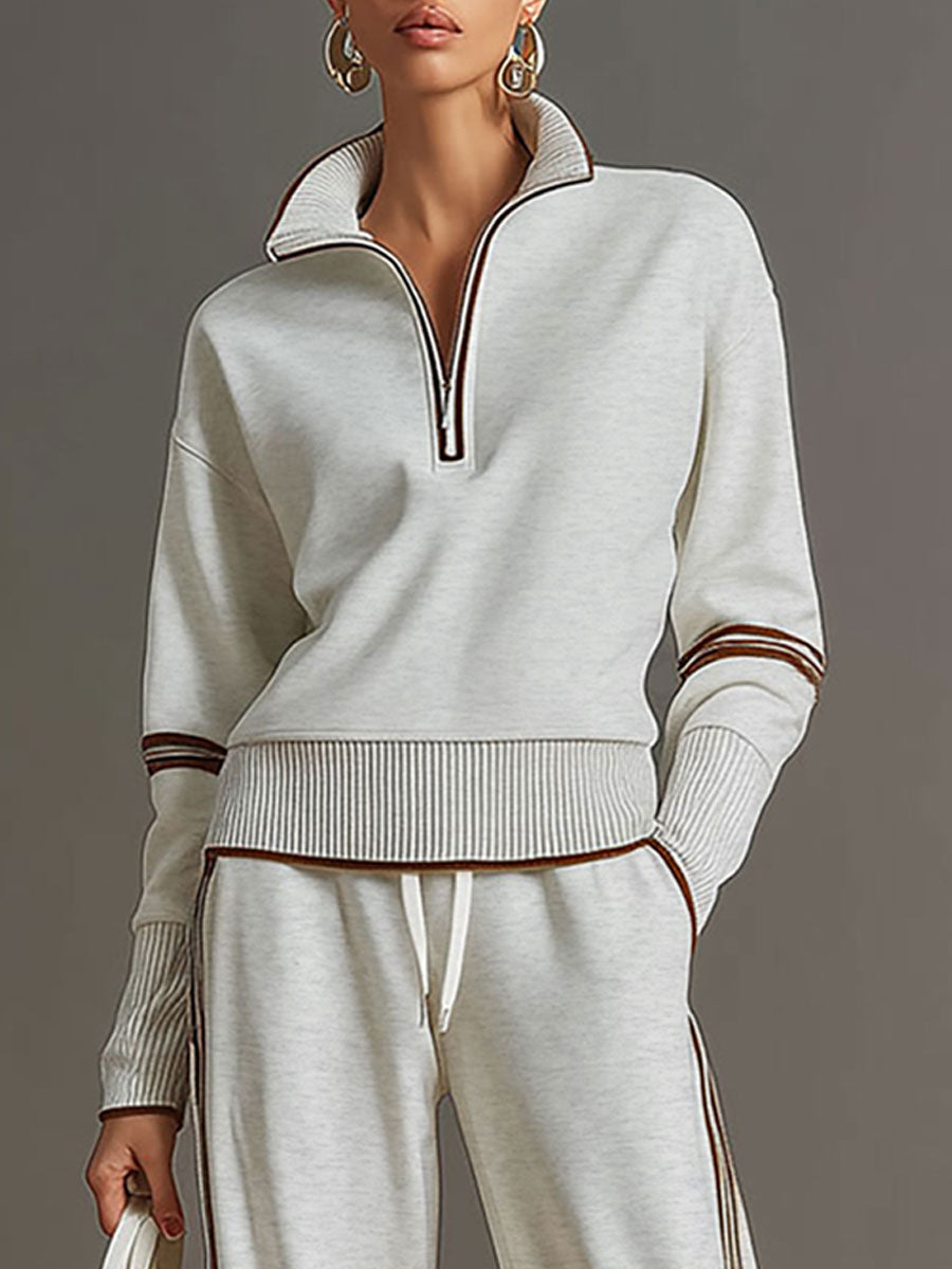 Teresa | Ensemble deux pièces pour femme avec sweat à demi-zip