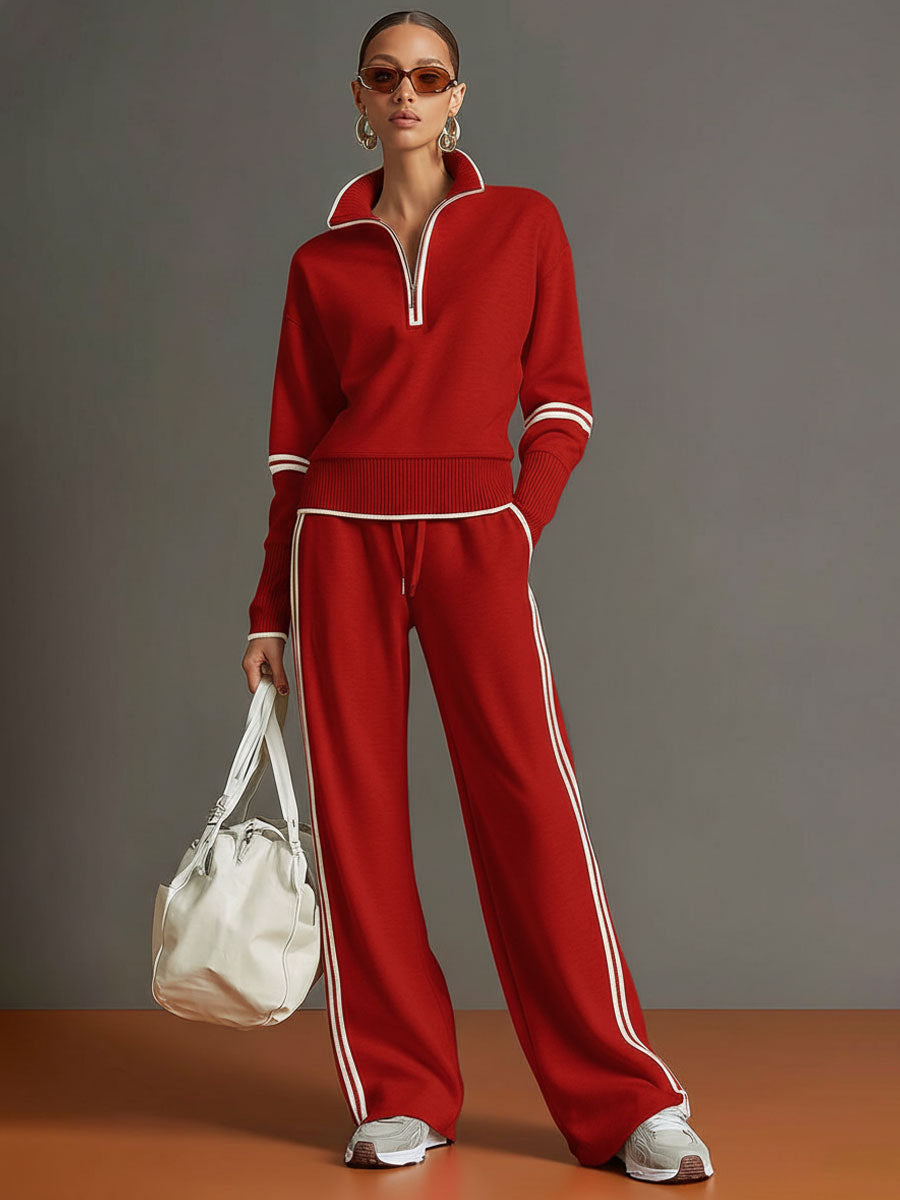 Teresa | Ensemble deux pièces pour femme avec sweat à demi-zip